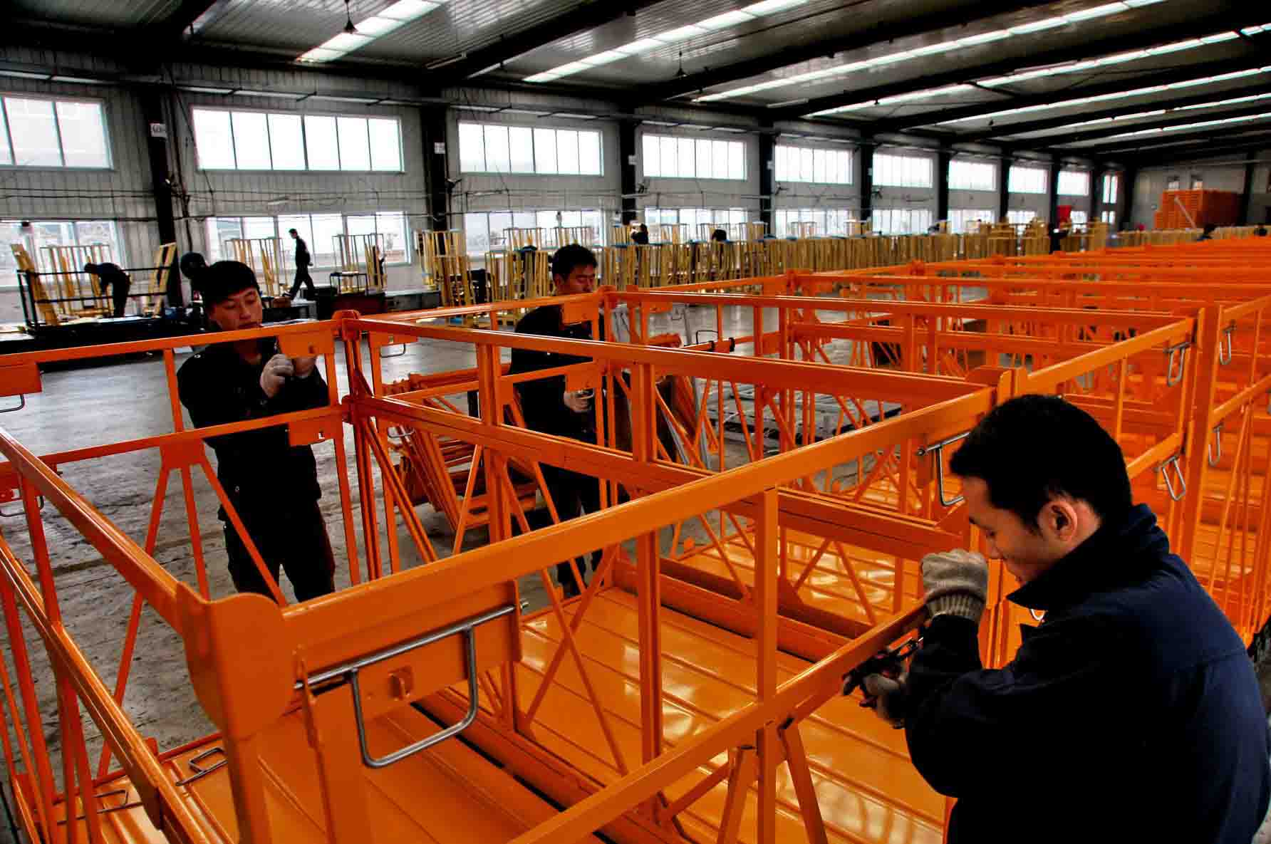 金屬托（tuō）盤完（wán）工裝配車間（天津麻豆文化传媒物流裝（zhuāng）備）